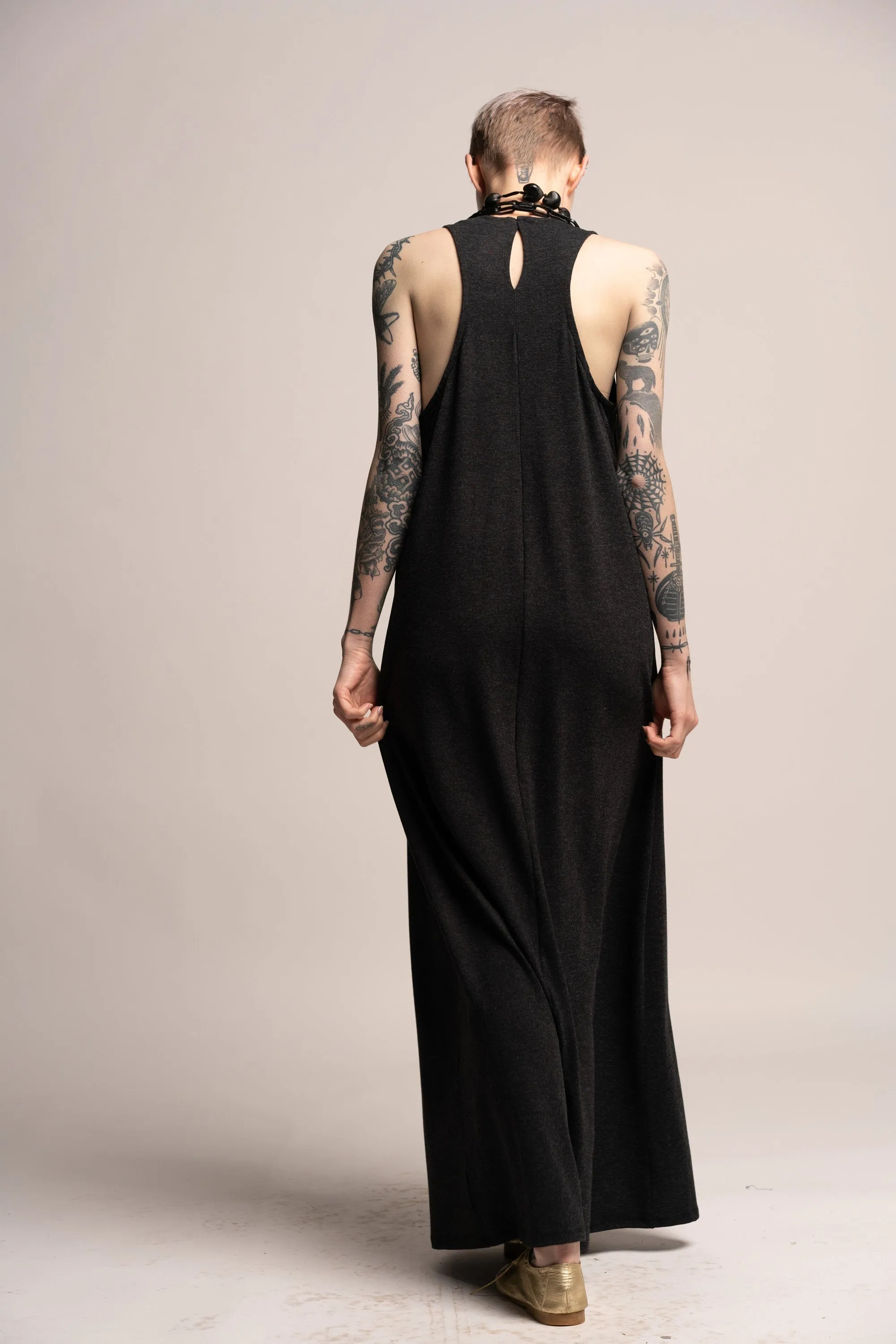 Grey A Link Tank Maxi Dress