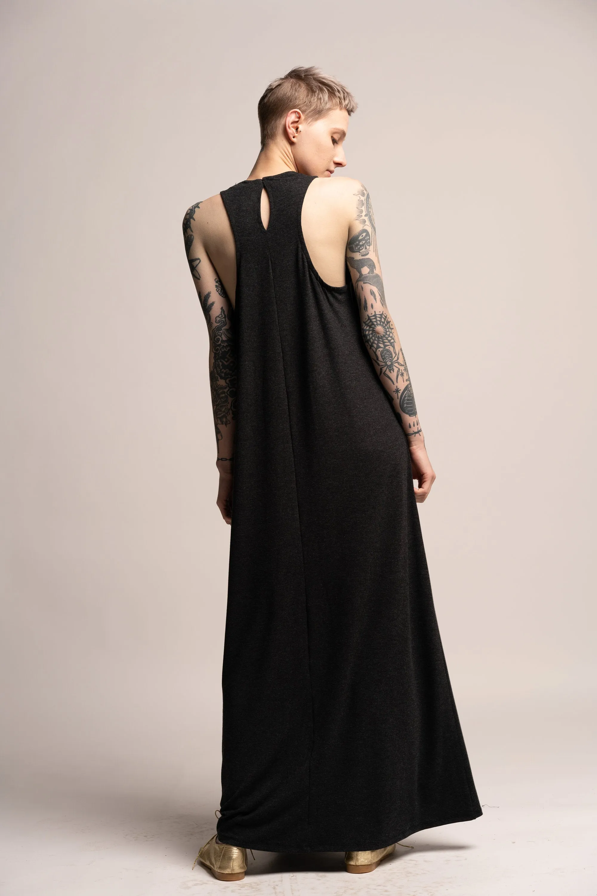 Grey A Link Tank Maxi Dress