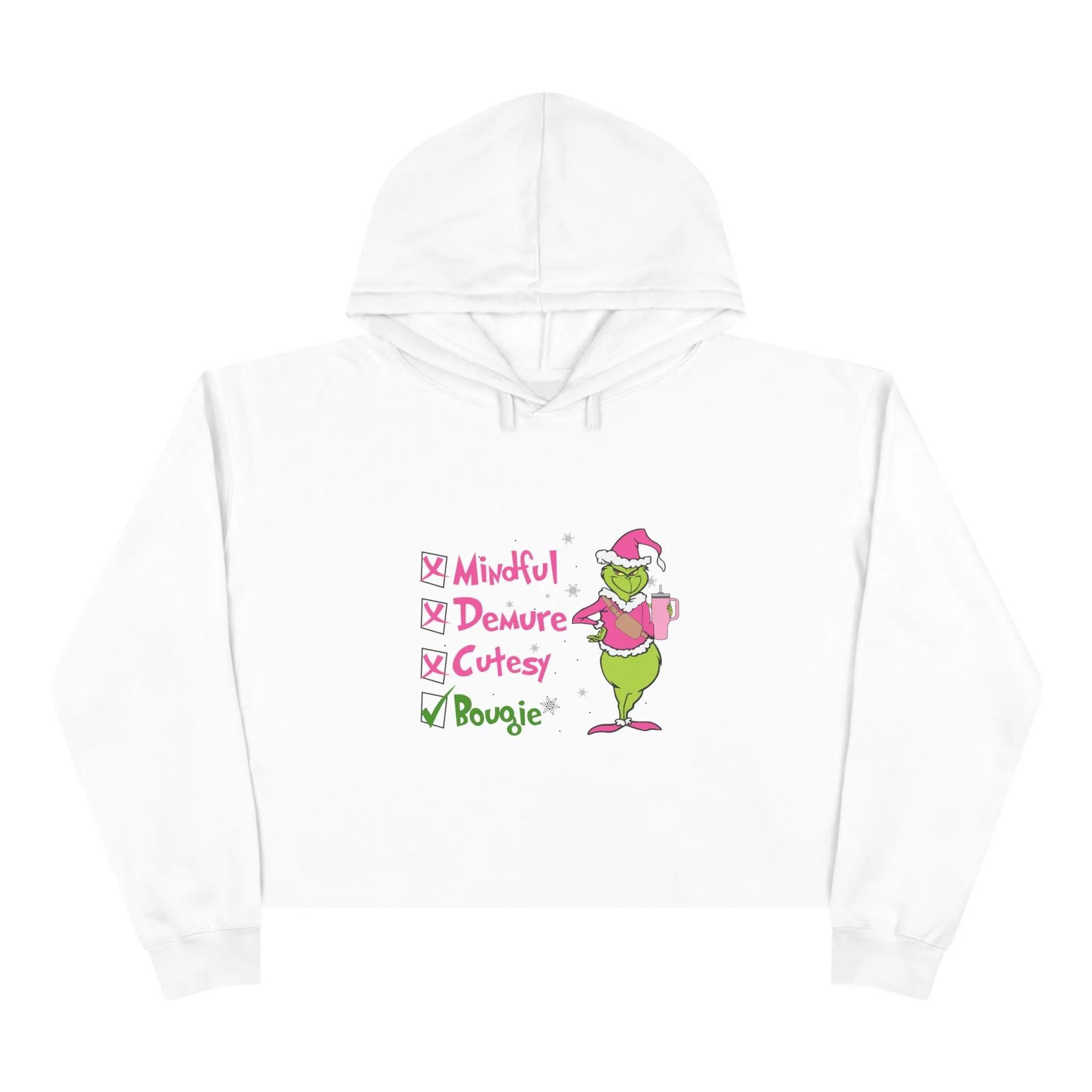 Grinch Cropped Hoodie