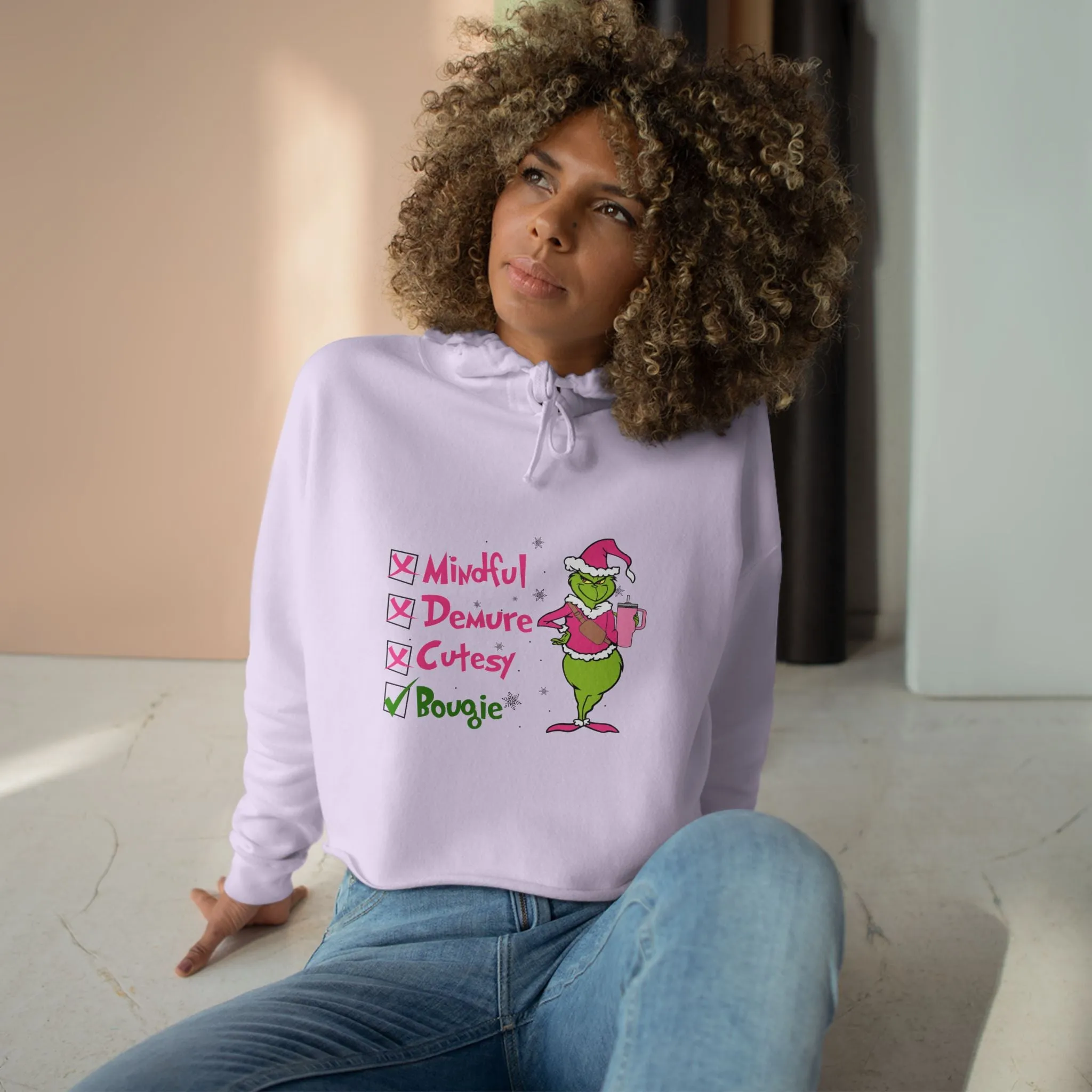 Grinch Cropped Hoodie