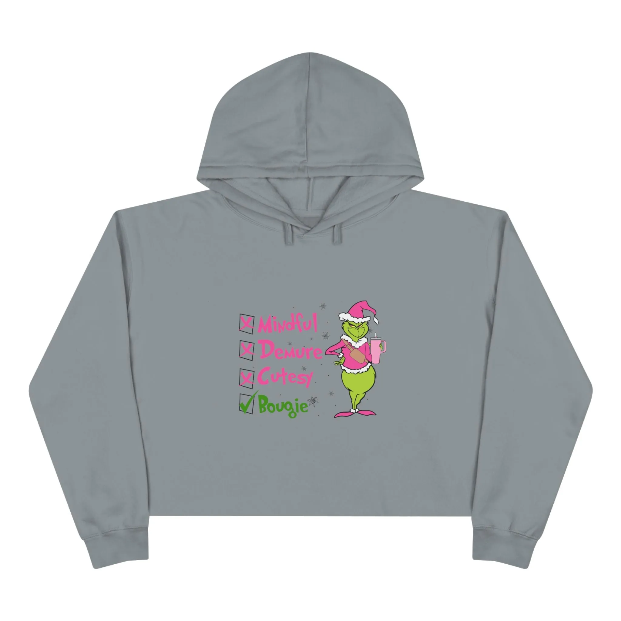 Grinch Cropped Hoodie