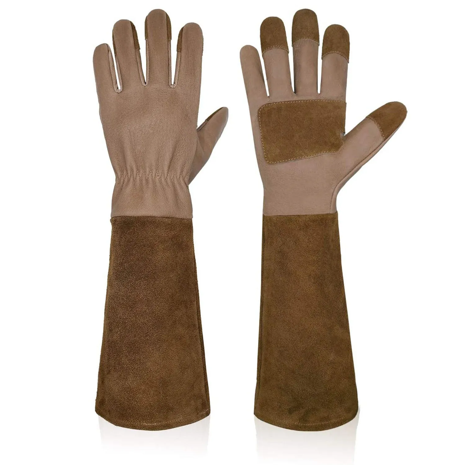 Handlandy Men Women Gardening Pruning Gloves Thorn Proof Pigskin 1601