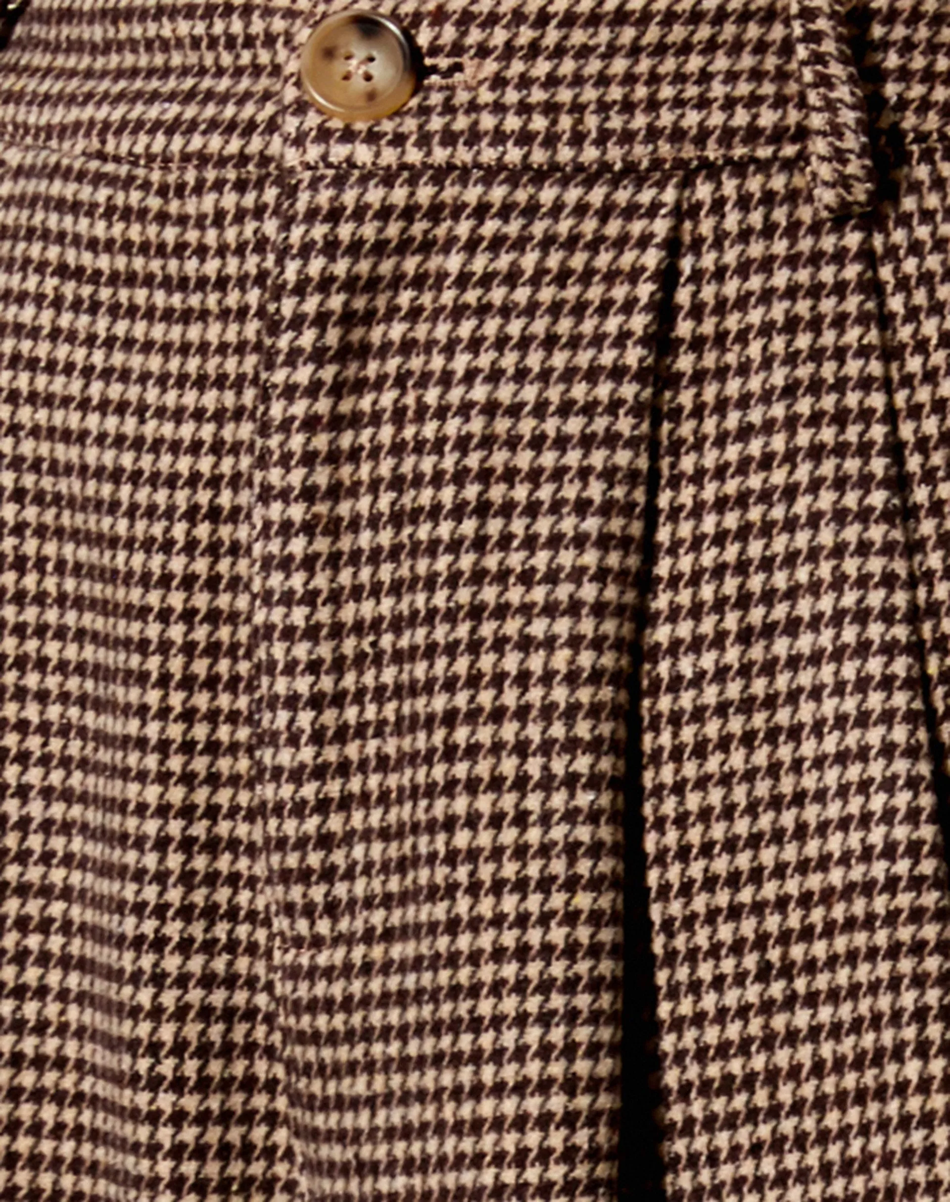 Hatta Culotte Trouser in Houndstooth Brown