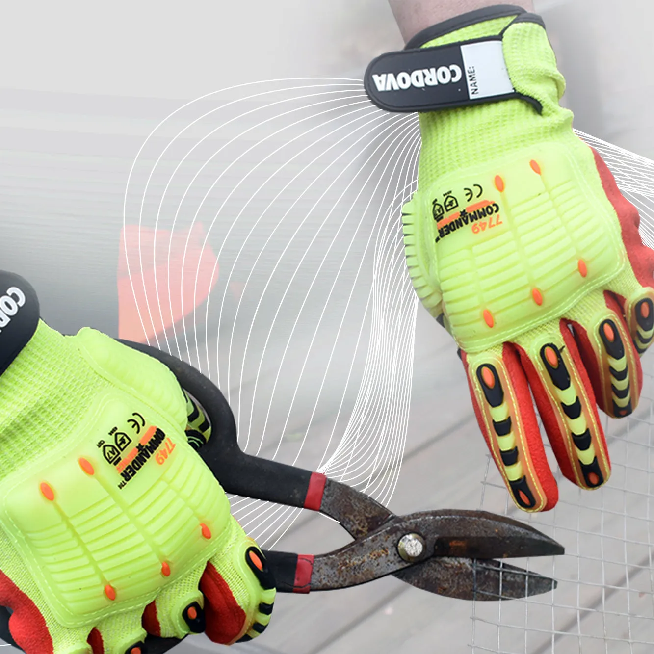 High-Visibility Cut-Resistant Gloves, ANSI Cut Level A7