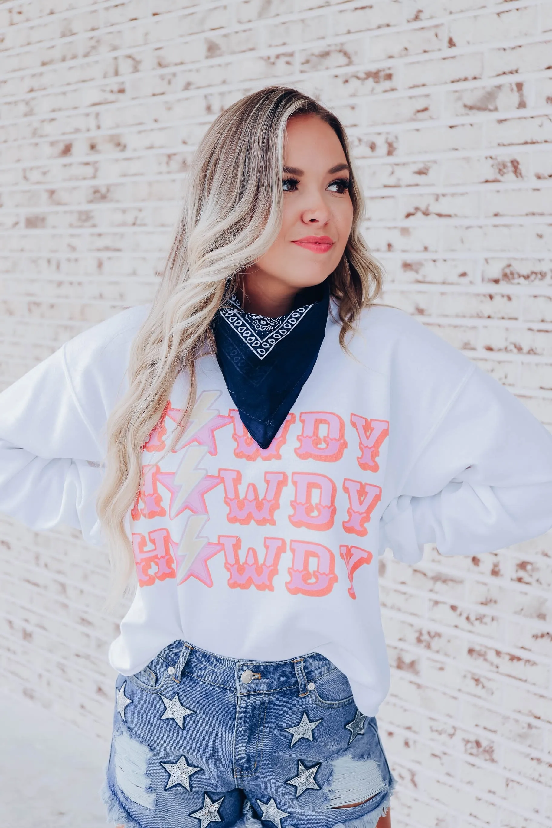 Howdy Neon Graphic Sweatshirt