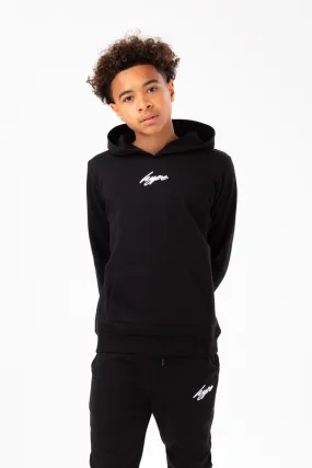 Hype Boys Black Scribble Embroidery Hoodie