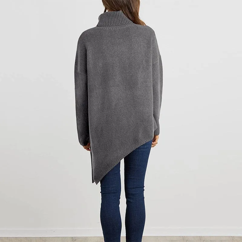 Irregular Turtleneck Sweater