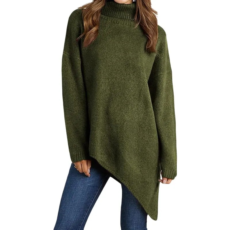 Irregular Turtleneck Sweater