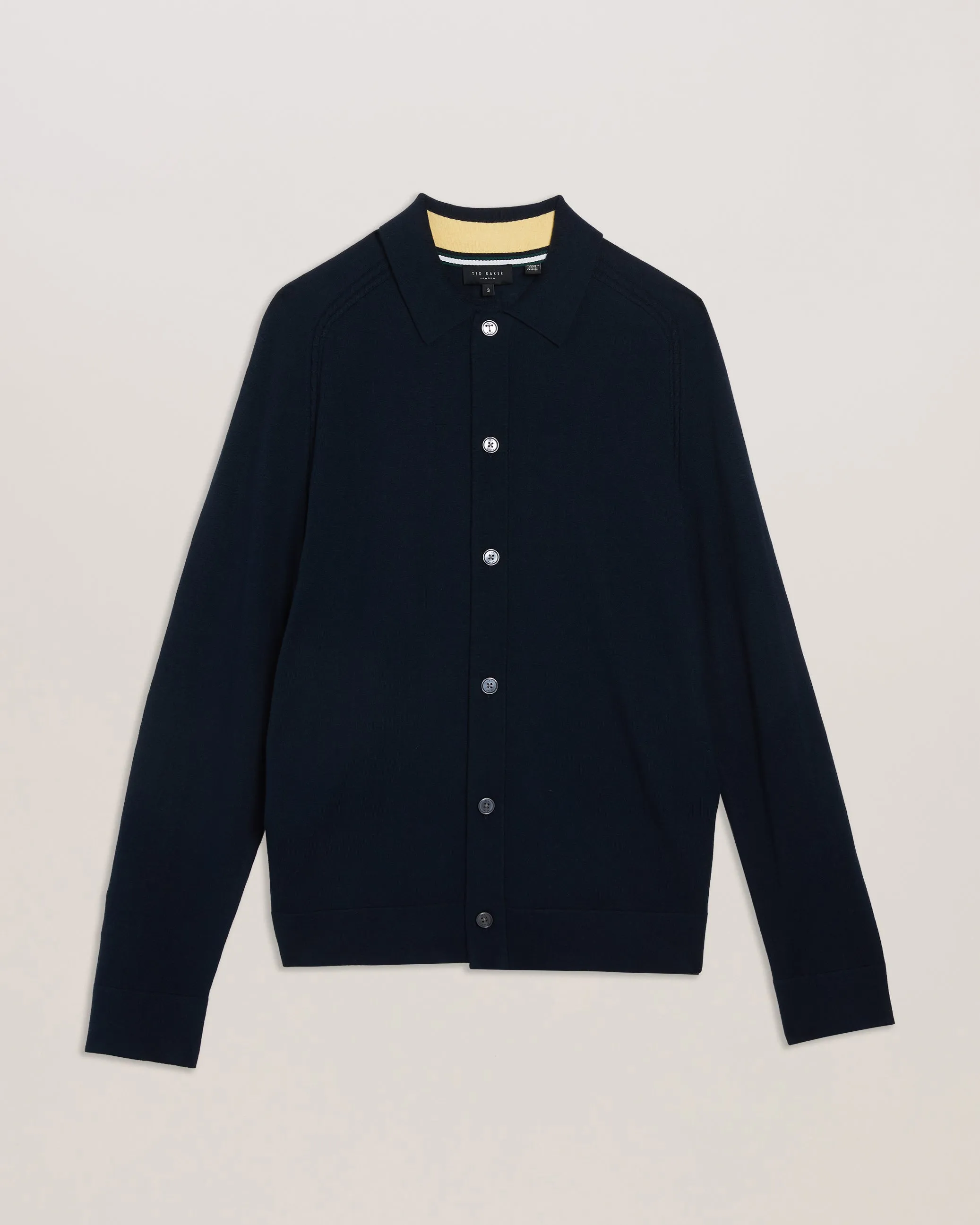 Jeorg Ls Regular Button Through Shirt Navy