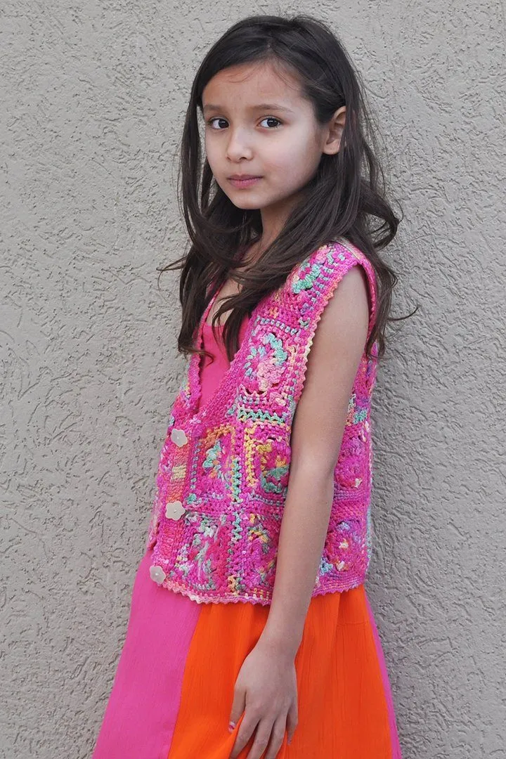 Kids Boho Crochet Vest