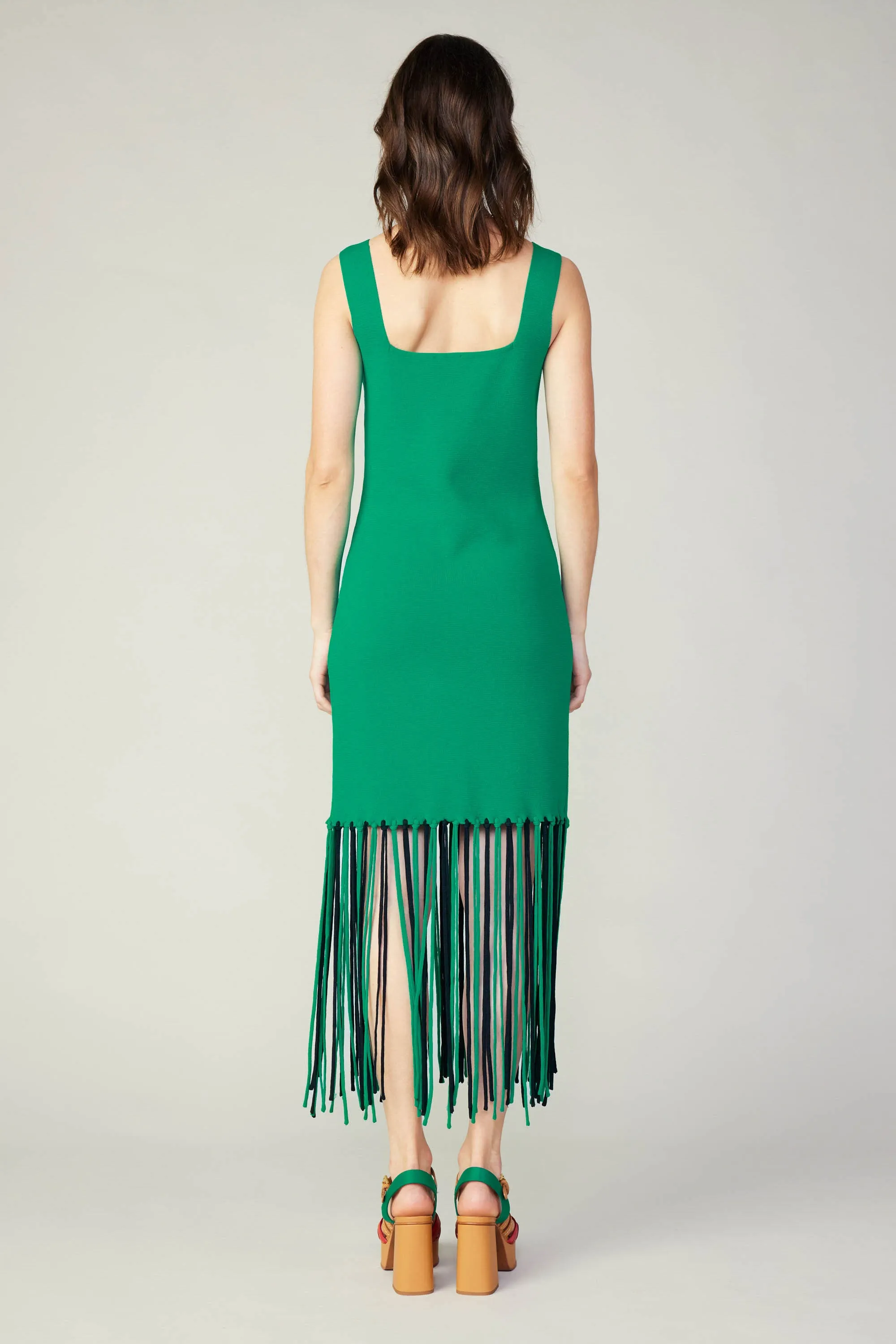 Knit Fringe Hem Dress