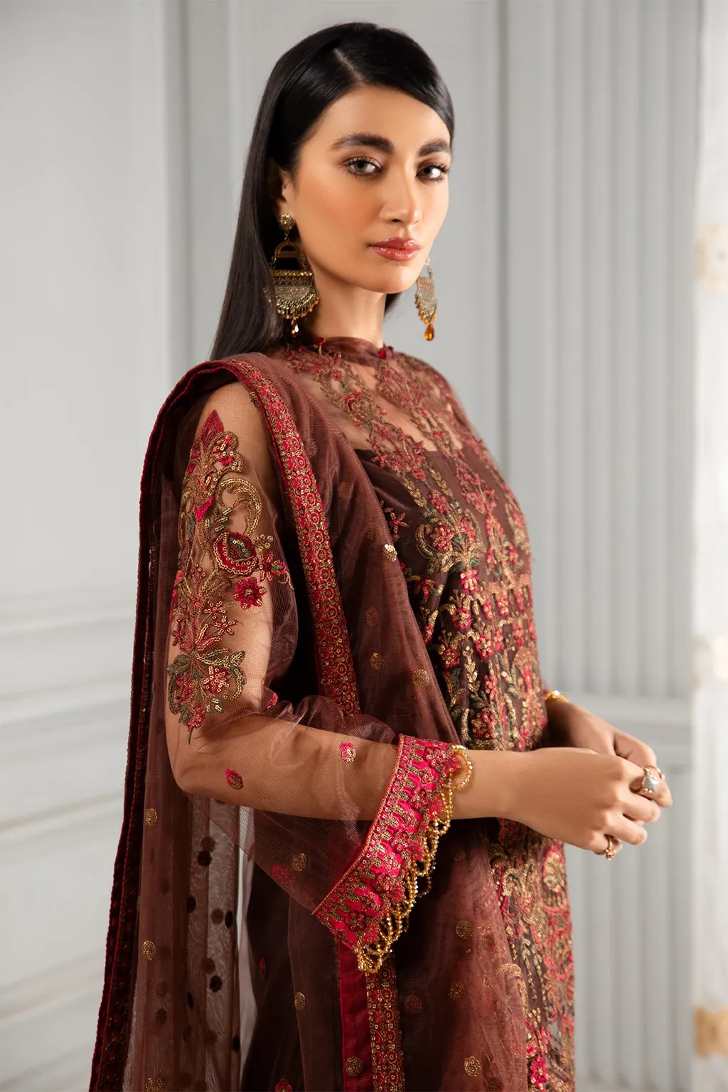 Latest Salwar Kameez Online USA in Brown Shade #PF322