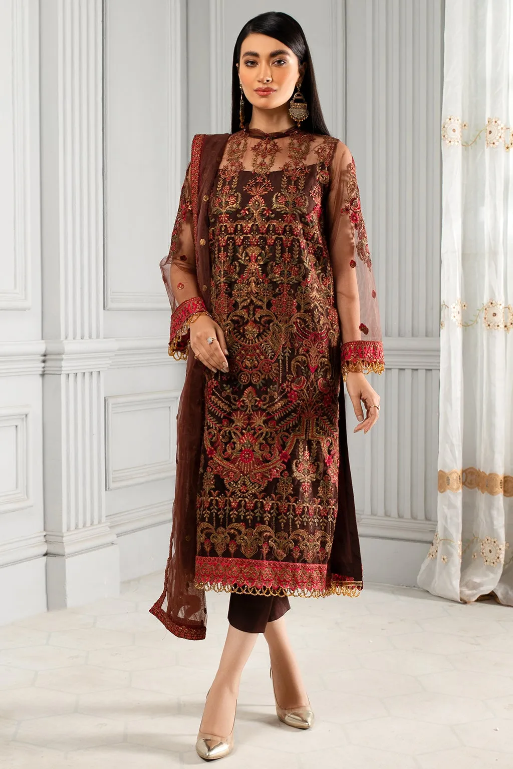 Latest Salwar Kameez Online USA in Brown Shade #PF322