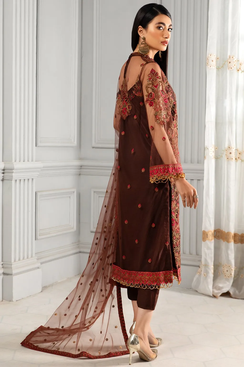 Latest Salwar Kameez Online USA in Brown Shade #PF322