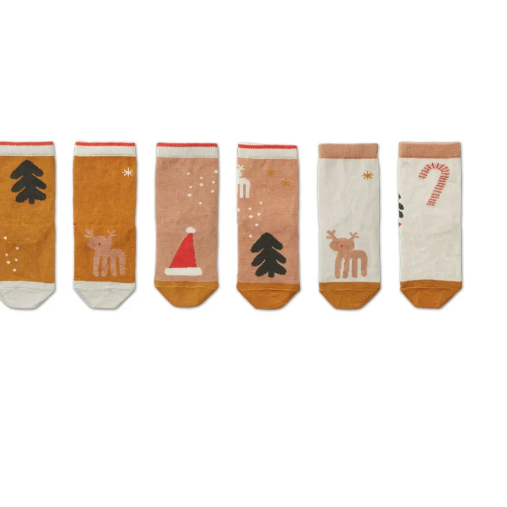 Liewood, Silas Cotton Socks 3 Pack - Holiday Mix