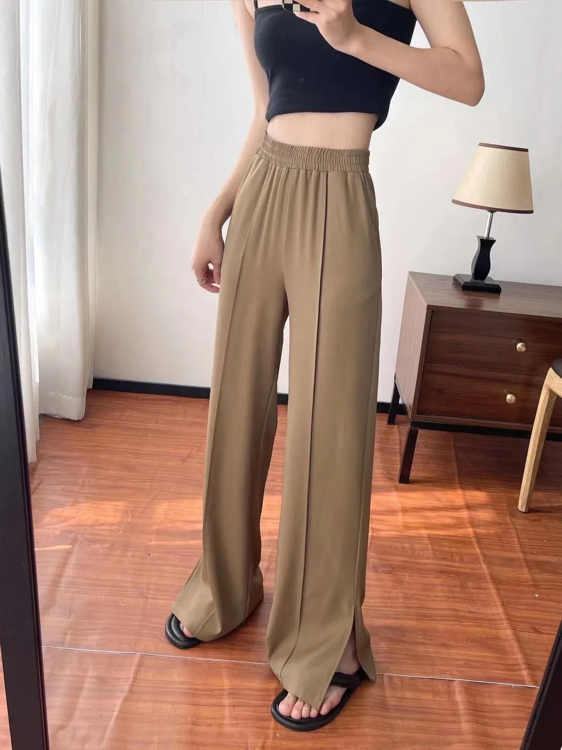 Loose Fit Wide Leg Basic Pants