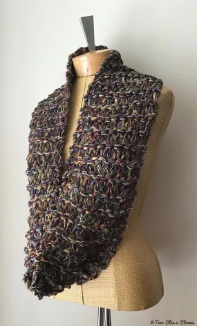 Luxe Chocolate Tweed Infinity Scarf