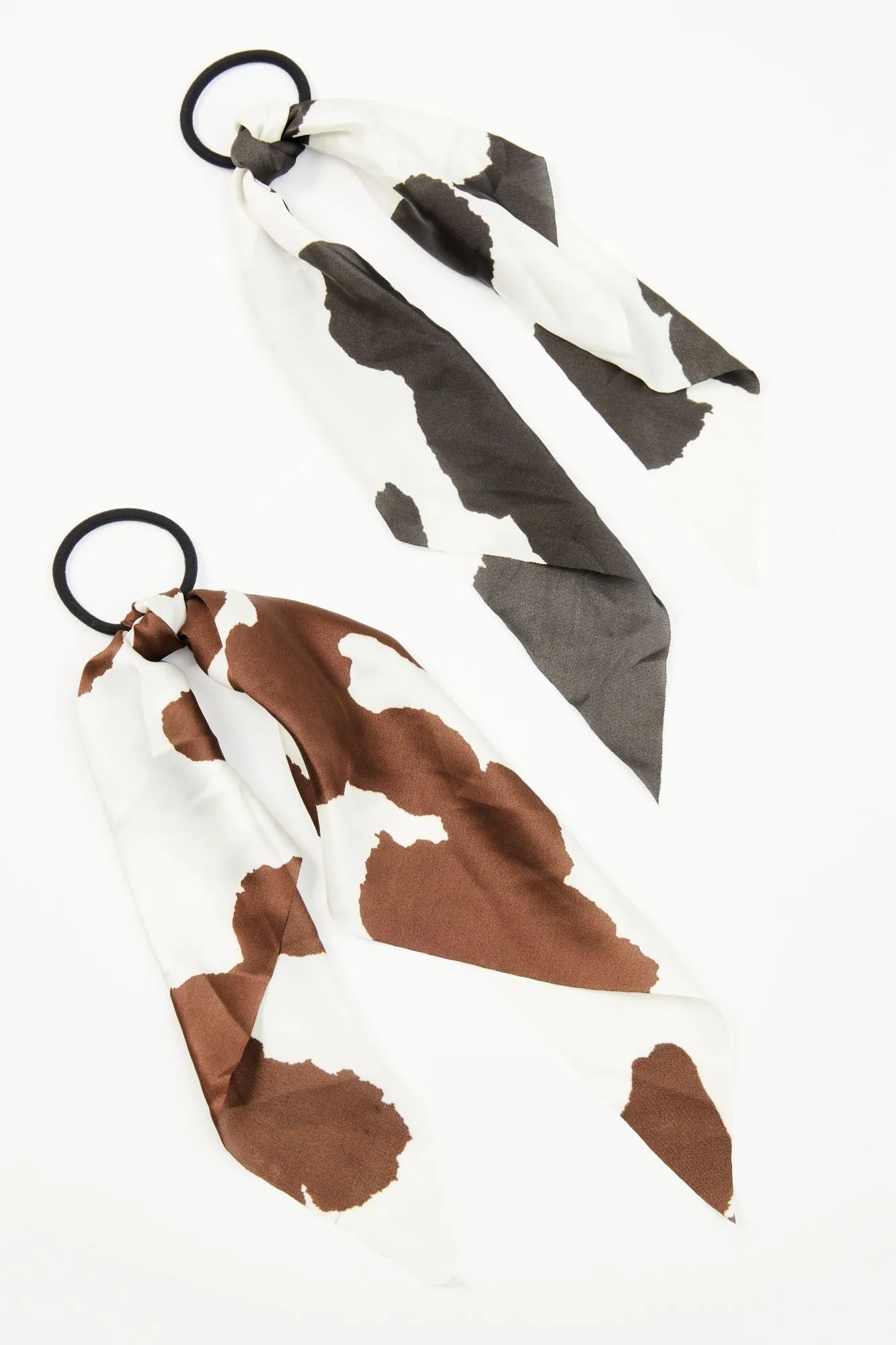 Maryanna Cow Print Scarf Hair Tie - 2 Pack