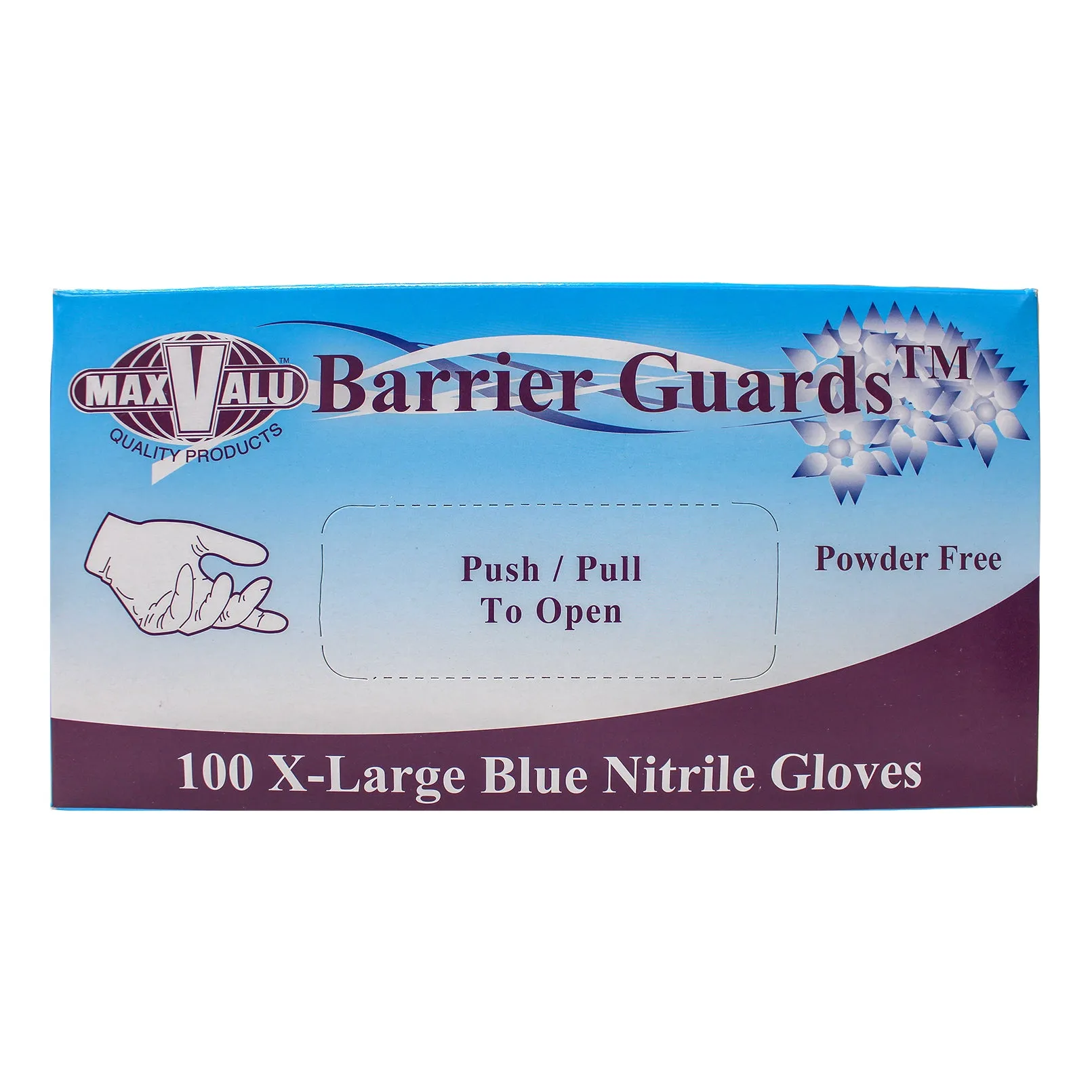 Maxvalu Nitrile Gloves Powder Free Blue Extra Large