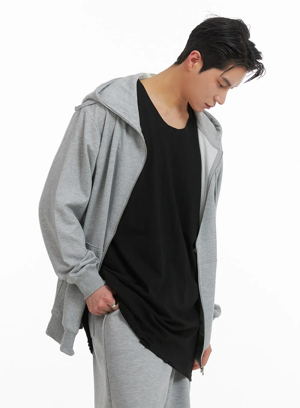 Men's Classic Cotton Hoodie Jacket IA401