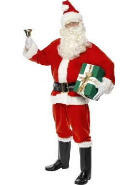 Men's Deluxe Santa Claus Christmas Fancy Dress Costume