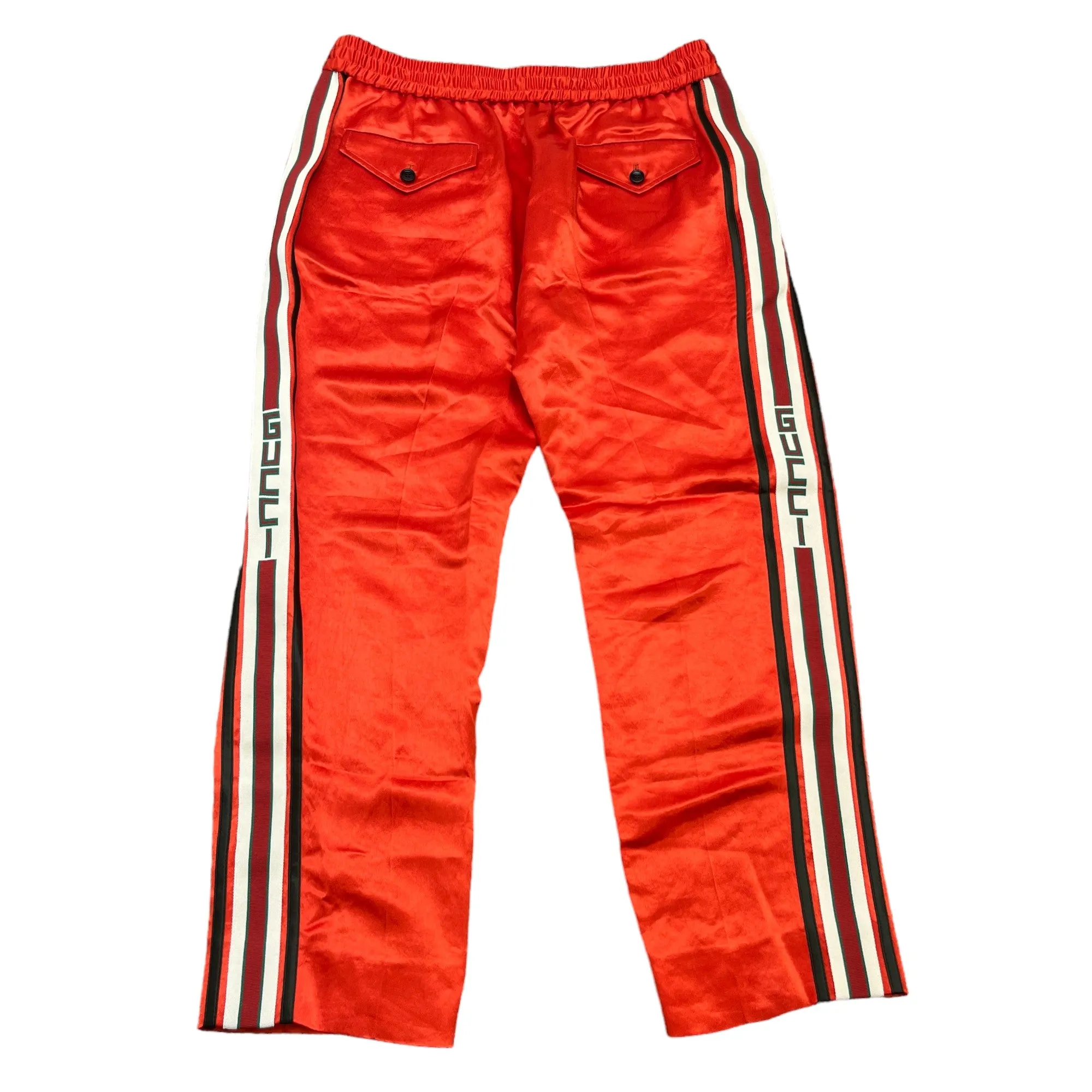 Men's Logo Stripe Joggers Orange Size L