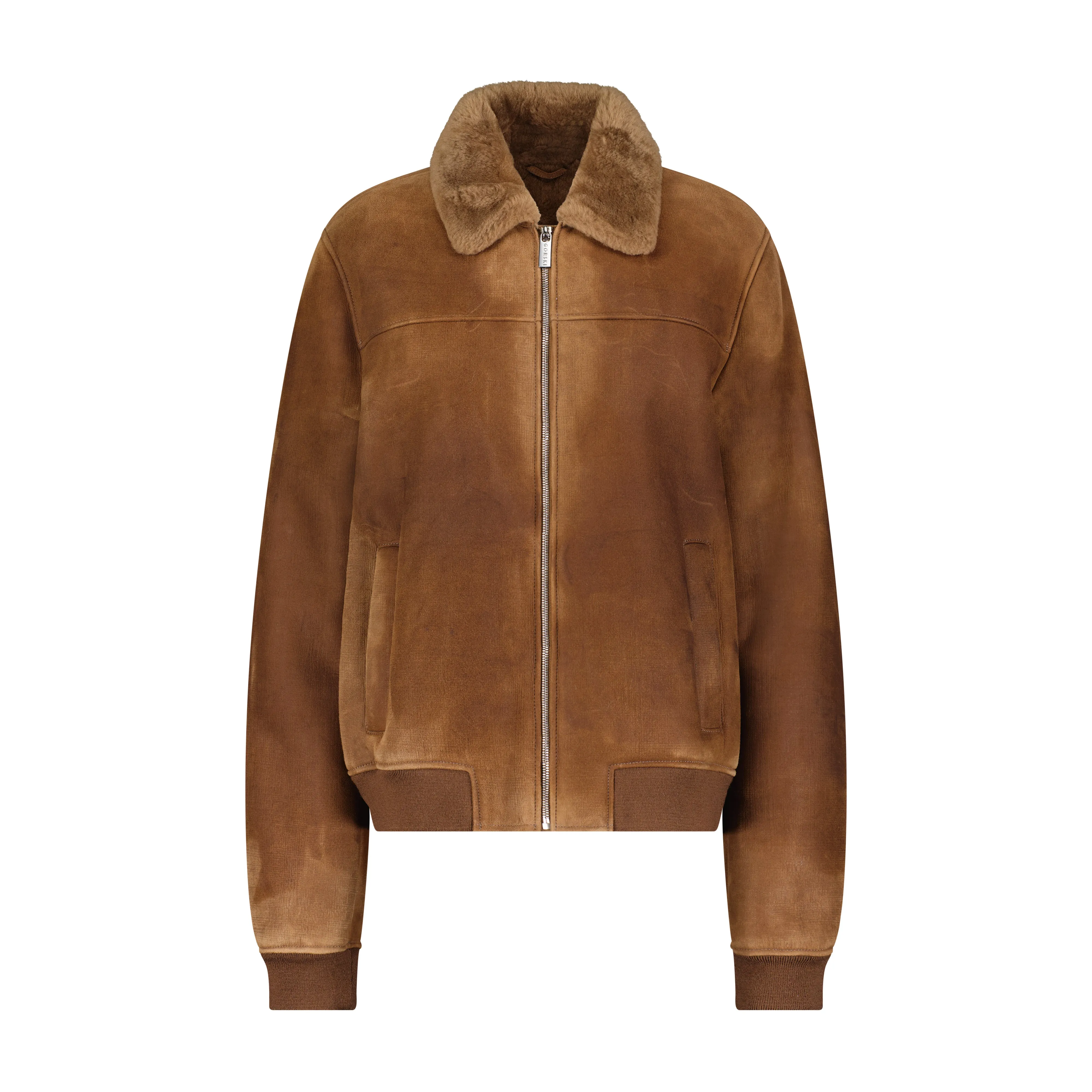 Men's Merino Shearling Lamb Bomber Jacket