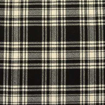 Menzies Black & White Modern Light Weight Tartan Shawl