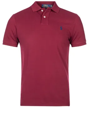 Mesh Polo Shirt Dark Red