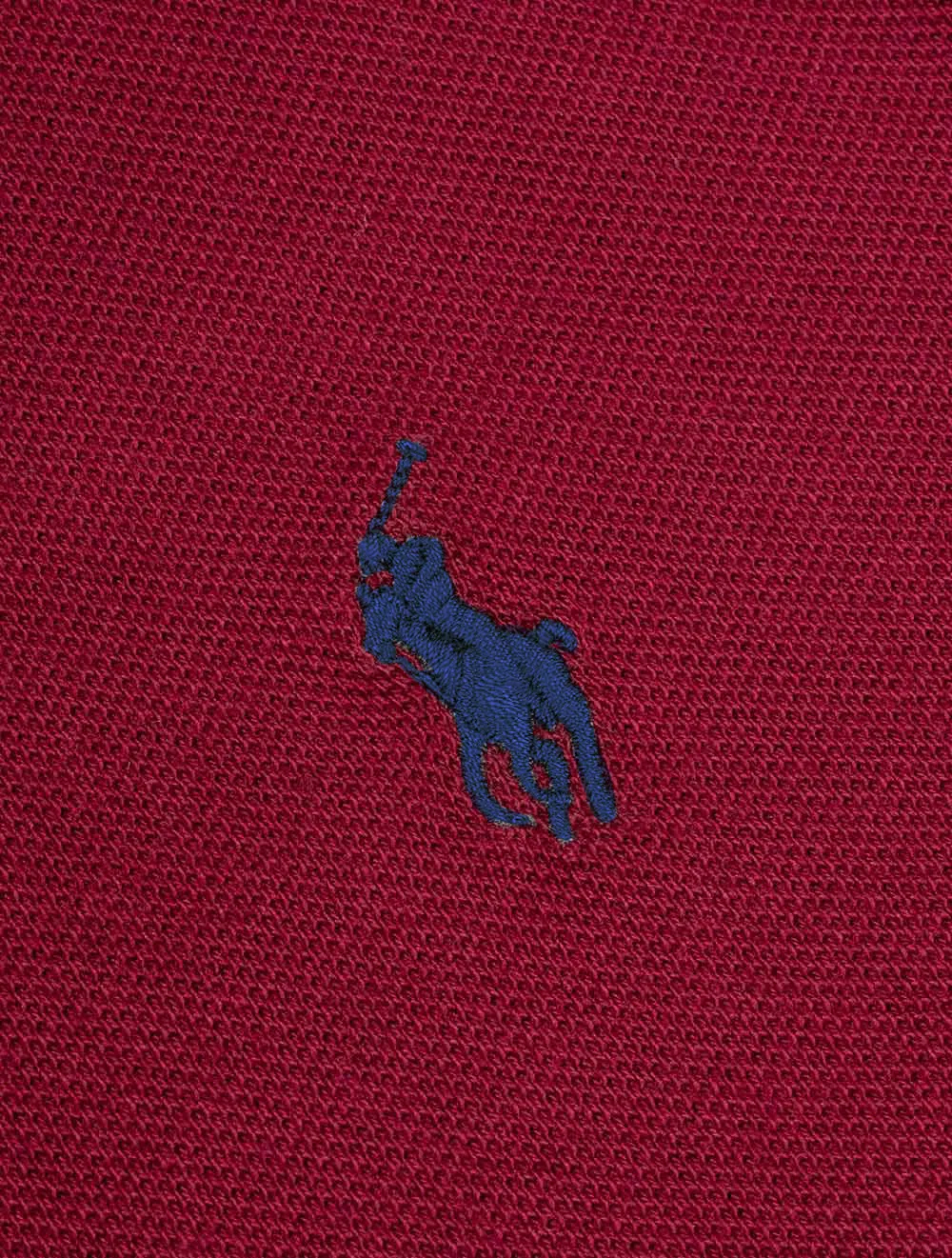 Mesh Polo Shirt Dark Red