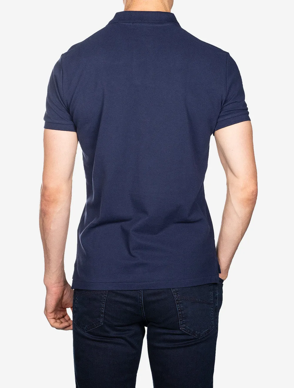 Mesh Polo Shirt Light Navy