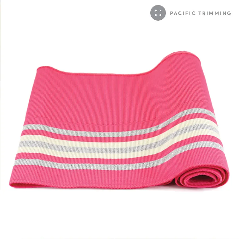 Metallic Striped Rib Knit Multiple Colors