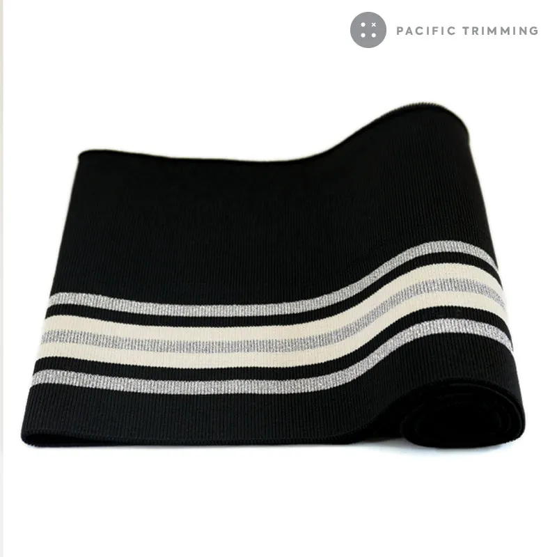 Metallic Striped Rib Knit Multiple Colors