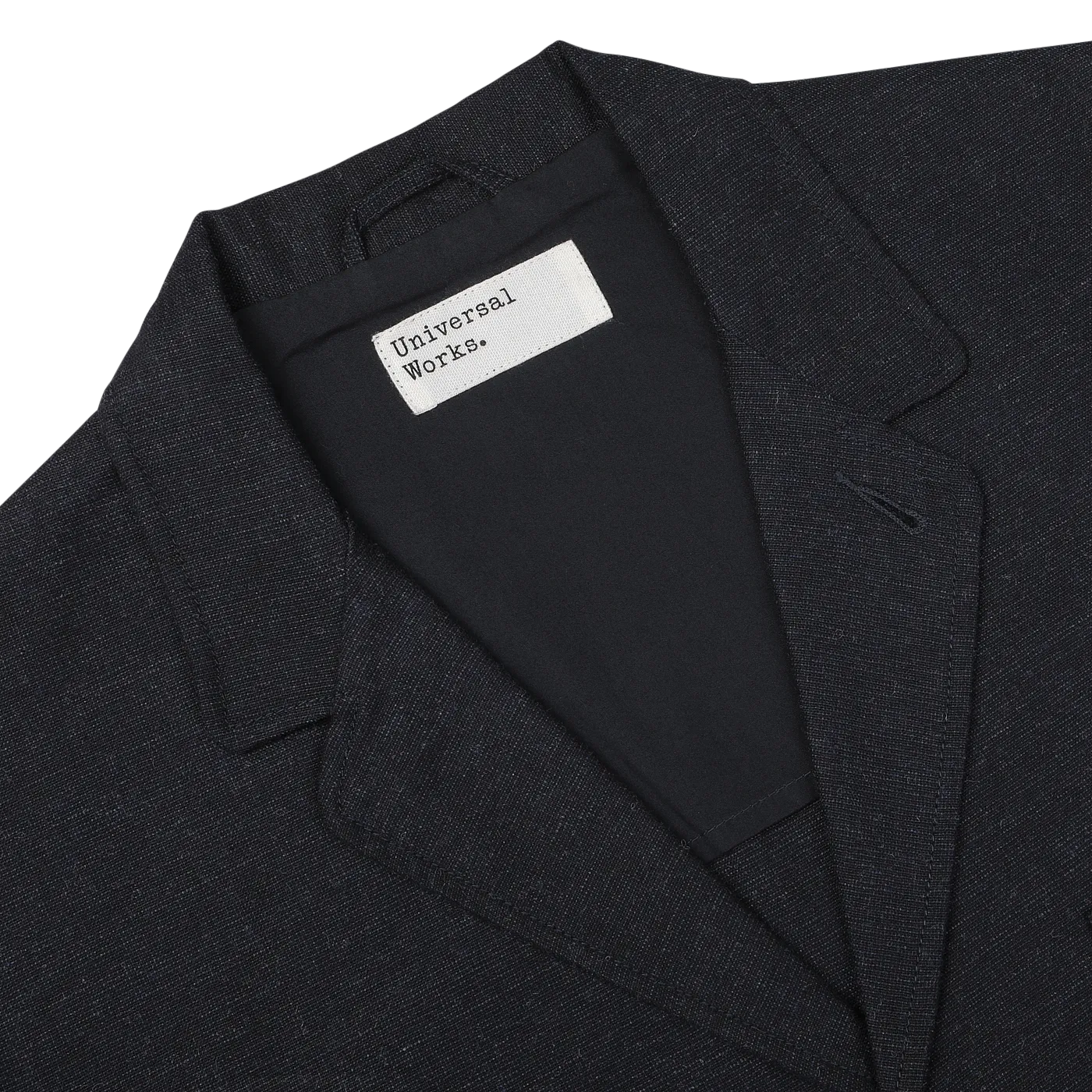 Navy Blue Birdseye Tweed 3 Button Jacket