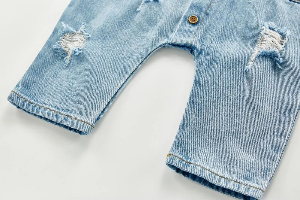 Newborn Baby Denim Ripped Romper Buy Baby Clothes Wholesale