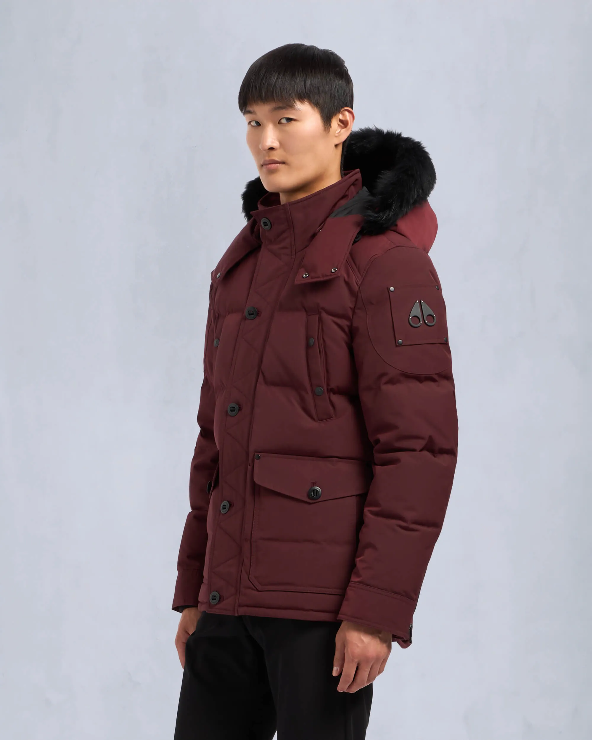 ONYX ROUND ISLAND SHEARLING DOWN JACKET