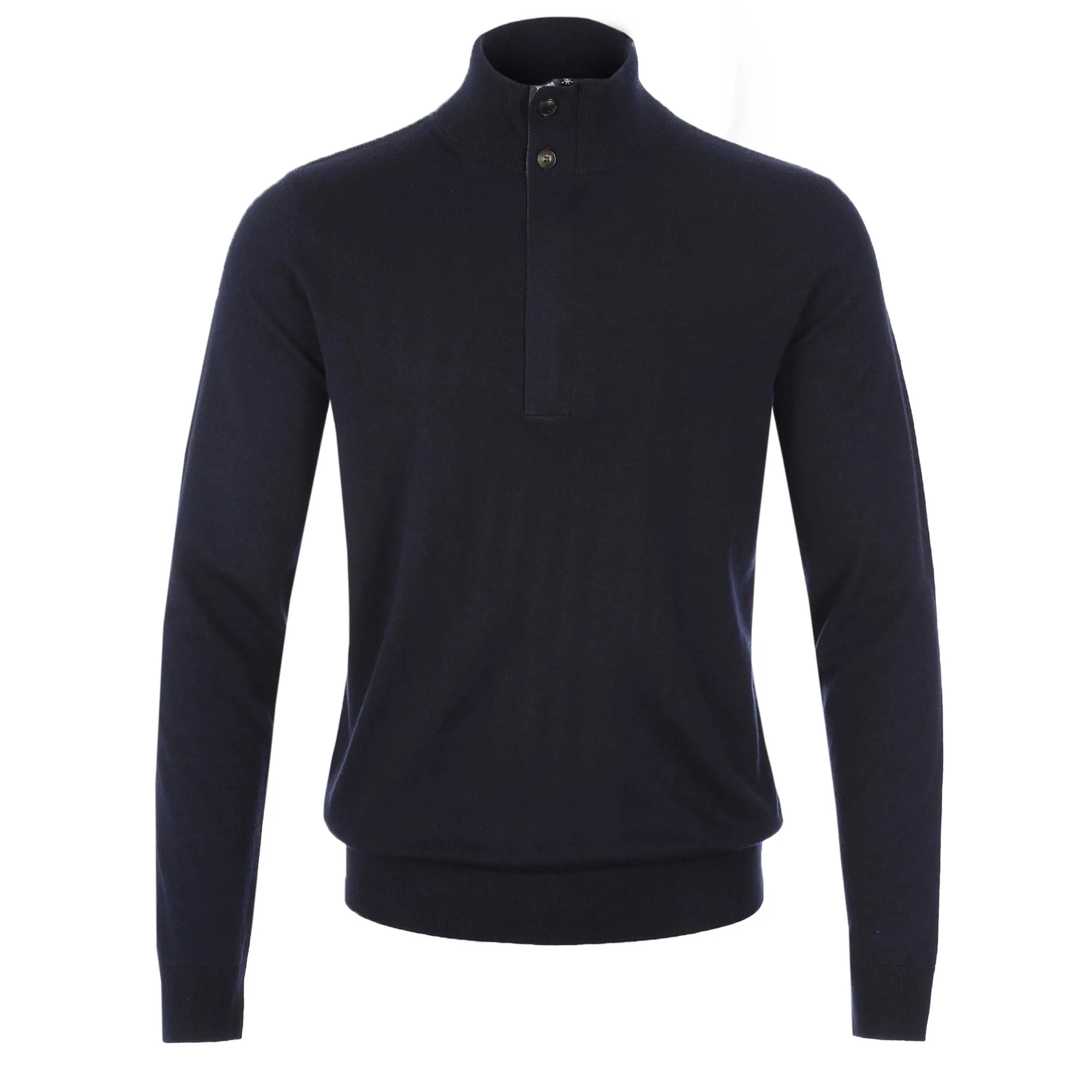 Pal Zileri 2 Button Quarter Zip Knitwear in Navy