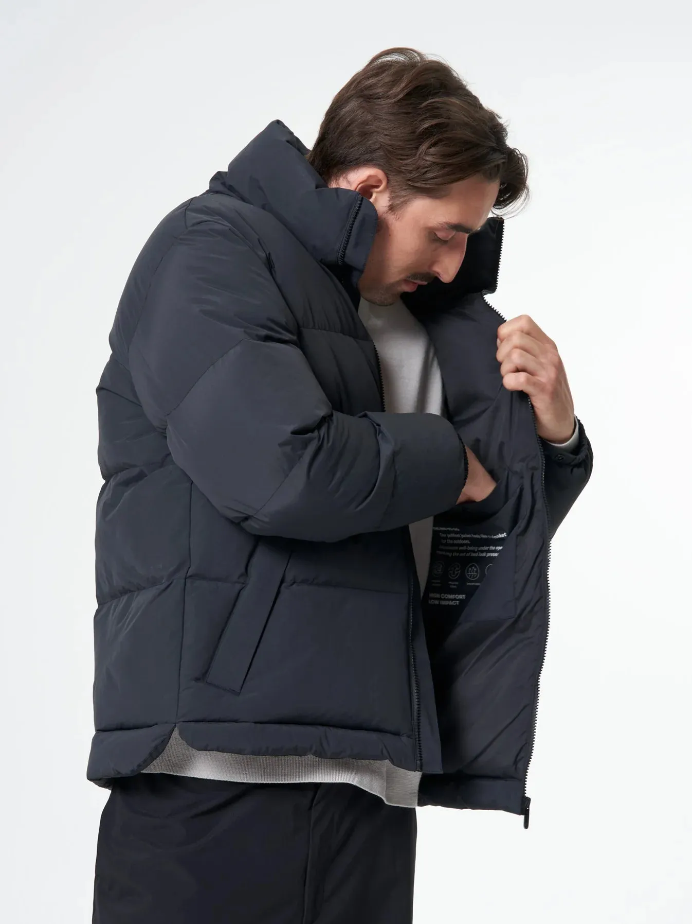 pinqponq Puffer Jacket Unisex Peat Black