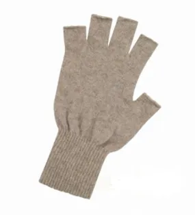 Possum Merino Fingerless Gloves Natural