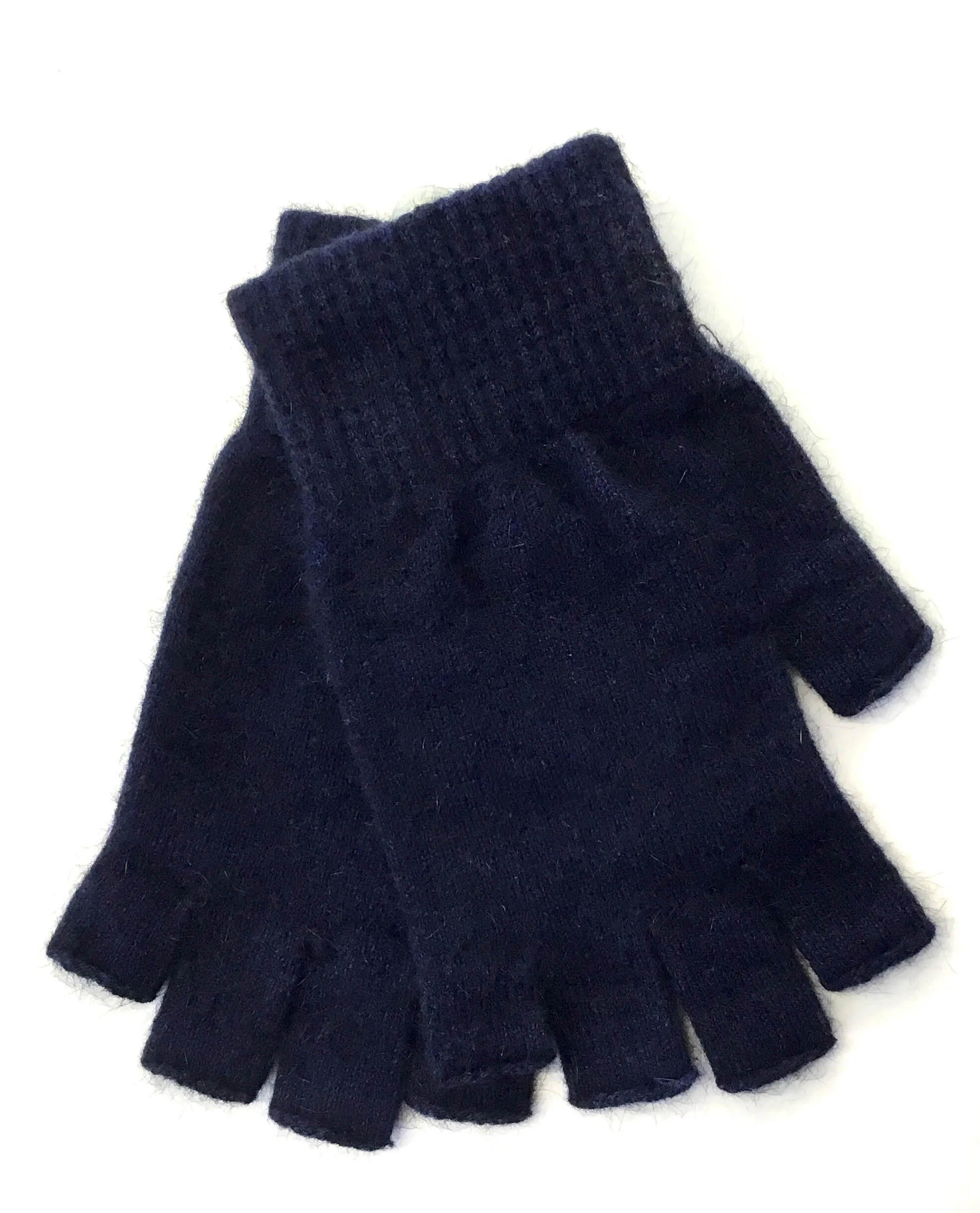 Possum Merino Fingerless Gloves Navy