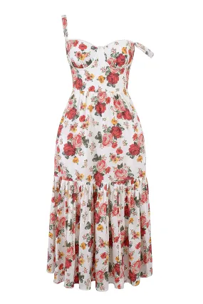 Raphaelle Rose Print Midi Sundress