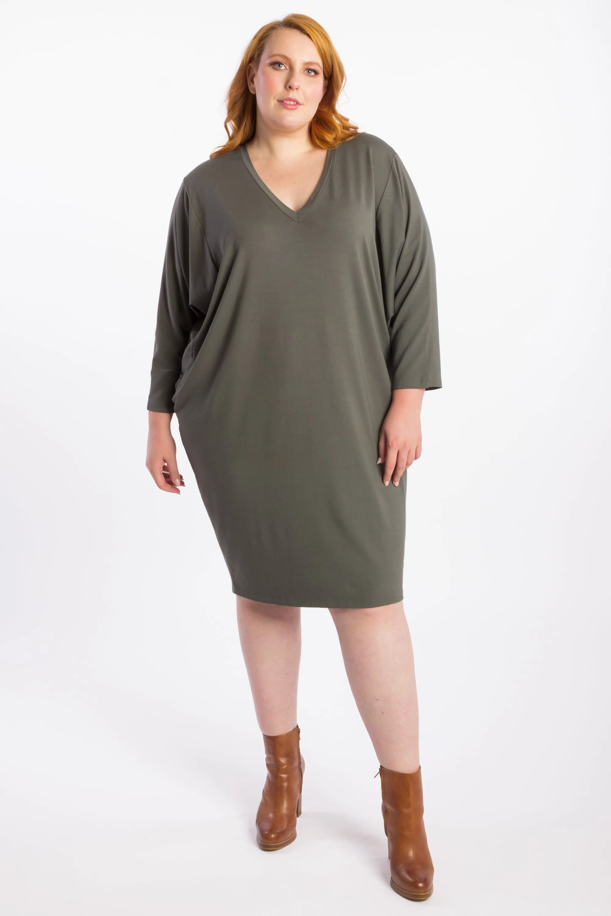 Rebel Yell Batwing Dress - Khaki