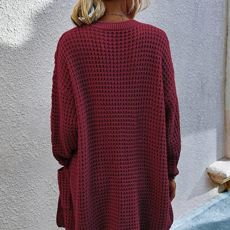 Red Cardigan Sweater