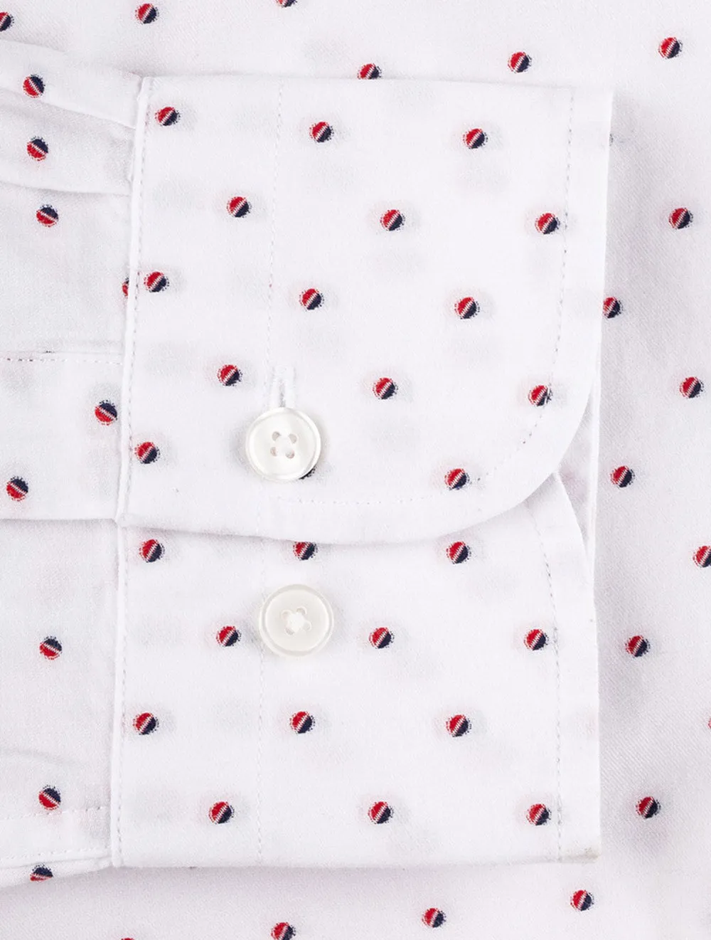 Regular Fit Coupe Dot Buttondown White