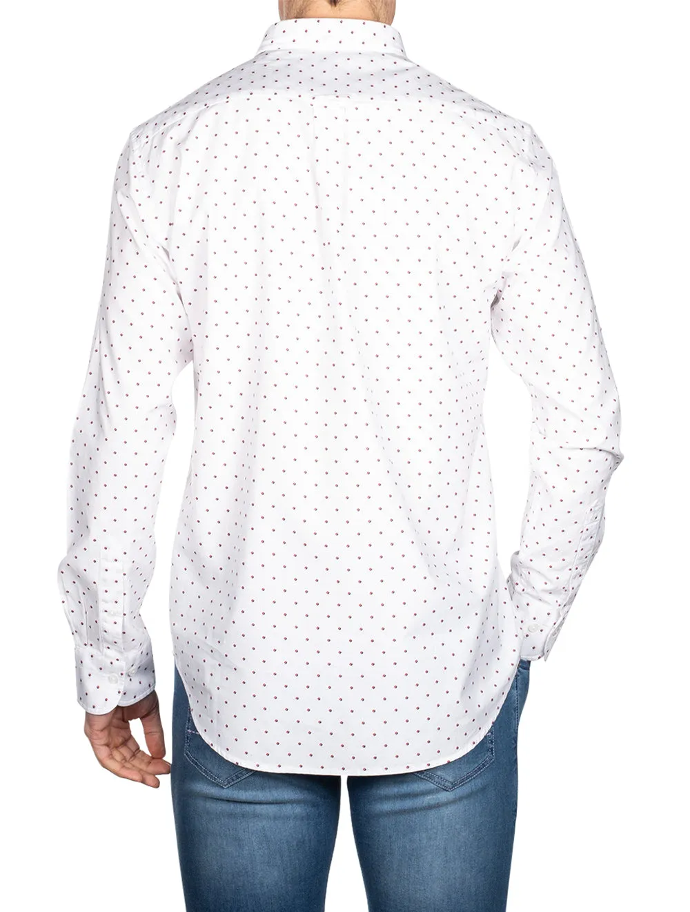 Regular Fit Coupe Dot Buttondown White