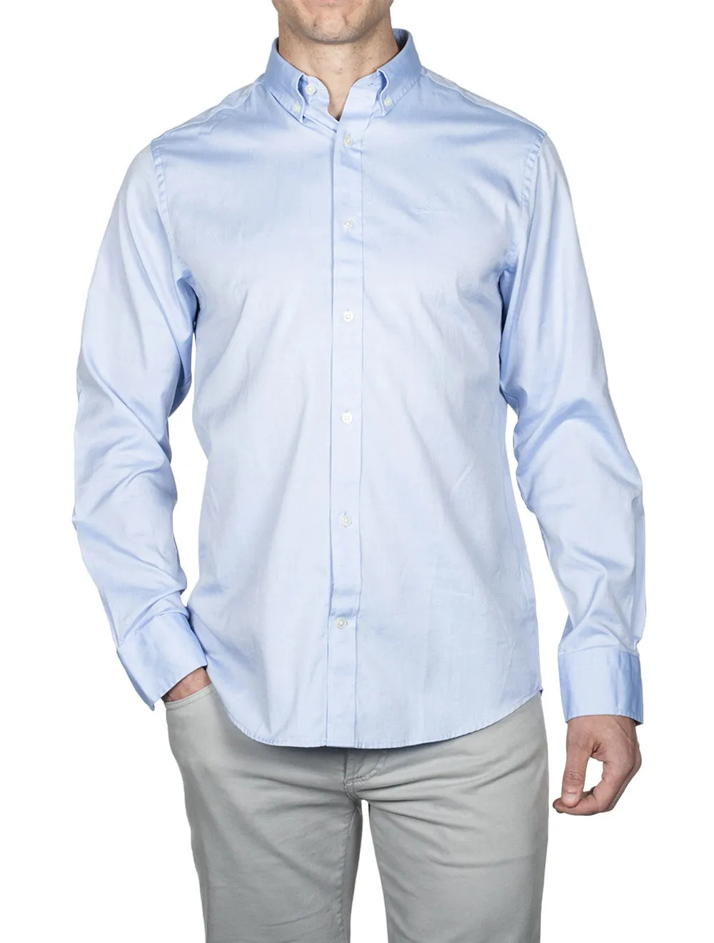 Regular Fit Pinpoint Oxford Shirt Persian Blue