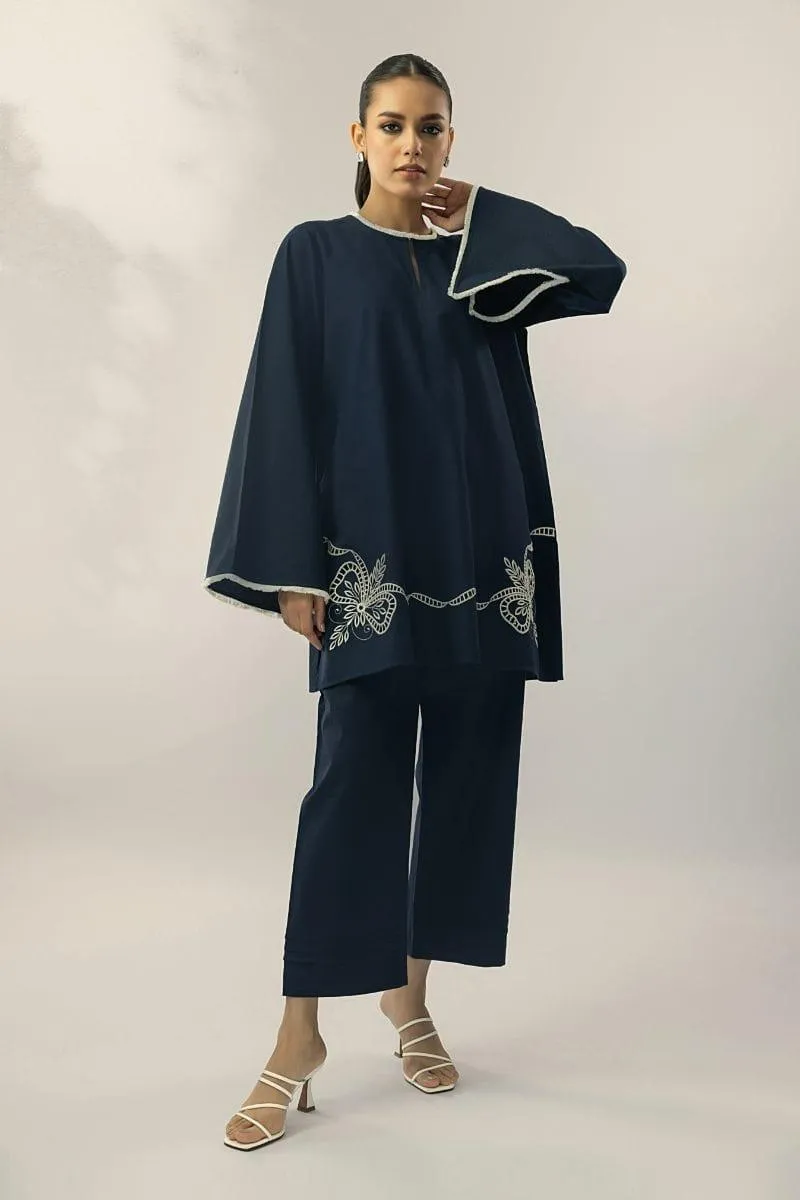 Sania Maskatiya - Elanour - RAW SILK - Midnight Blue - 2 Piece