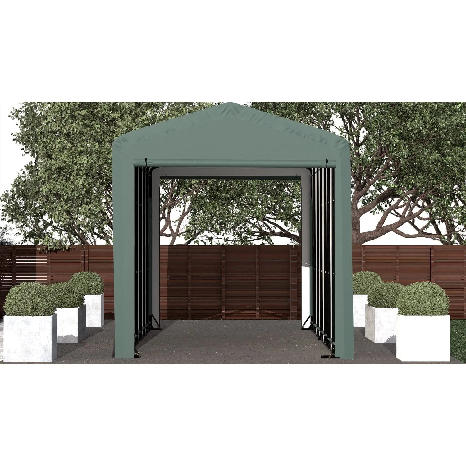 ShelterLogic | ShelterTube Wind and Snow-Load Rated Garage 14x32x16 Green