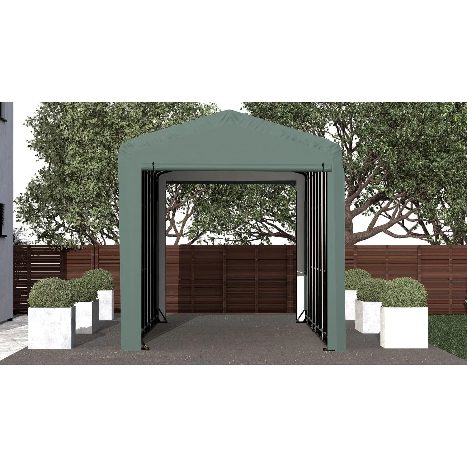 ShelterLogic | ShelterTube Wind and Snow-Load Rated Garage 14x36x16 Green