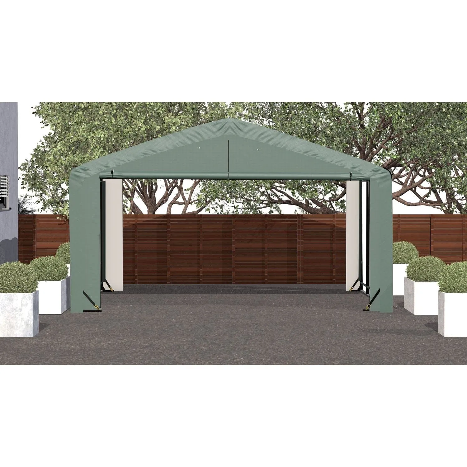 ShelterLogic | ShelterTube Wind and Snow-Load Rated Garage 20x18x10 Green